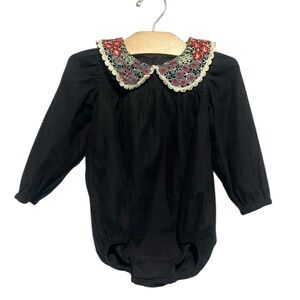 Sweet Threads Girls Bodysuit Size 2 Floral Lace Collar